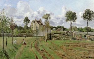 Paysage, Louveciennes, vers 1872 - Camille Jacob Pissarro